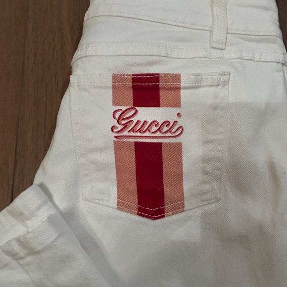 Gucci White Low Rise Jeans - Picture 7 of 8